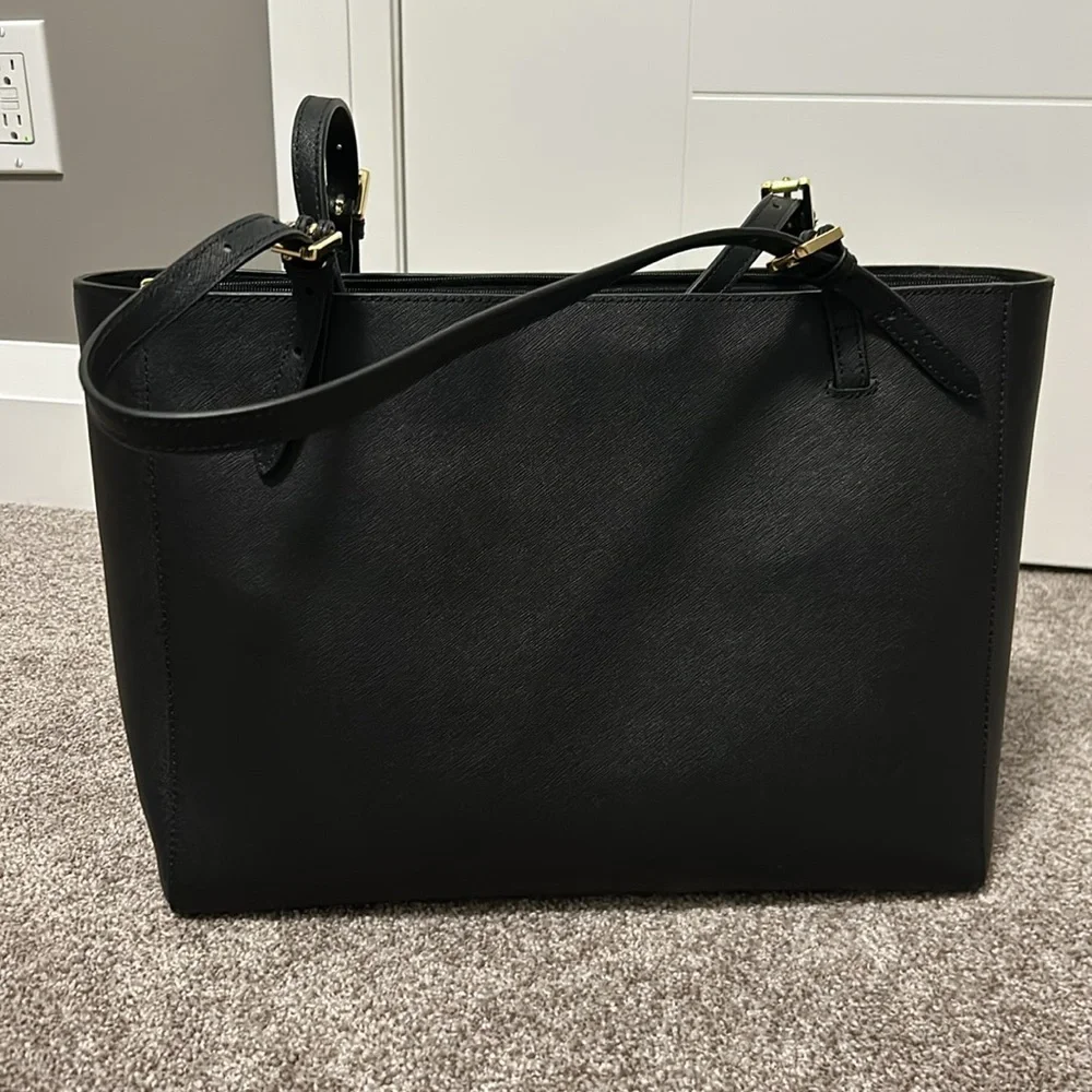 TORY BURCH York Leather Buckle Tote *black* - Picture 10 of 17